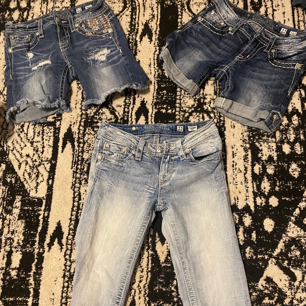 Girls size 12 miss me bottoms